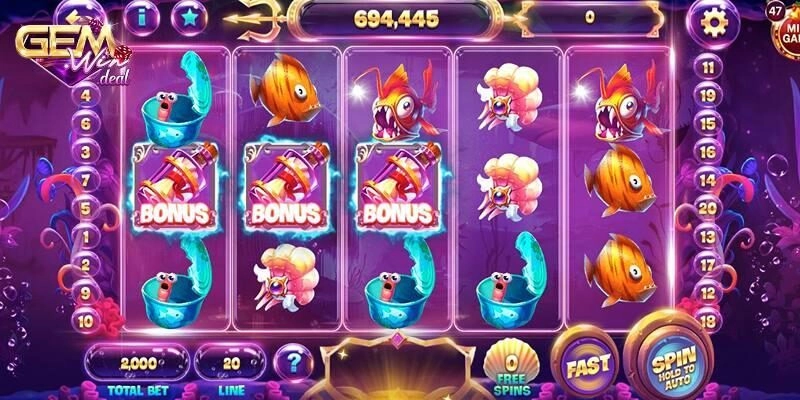 Hướng dẫn chơi slot game thuỷ cung Gemwin